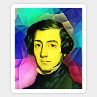 Alexis de Tocqueville Colourful Portrait | Alexis de Tocqueville Artwork 7 Magnet